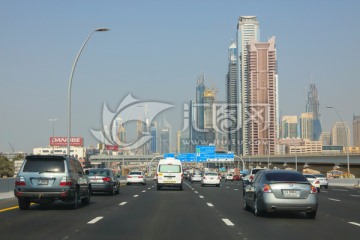 迪拜街景 迪拜城市建筑 迪拜