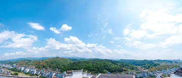 蓝天白云上空素材