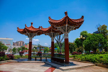 岑巩文化广场古建筑