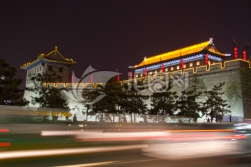 西安永宁门城墙夜景