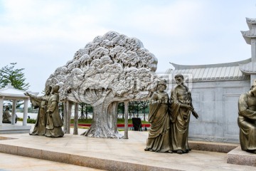古代人物雕像 泉州海丝公园铜雕