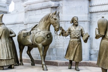 古代人物雕像 泉州海丝公园铜雕