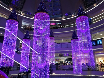 筑内部 室内卖场 购物中心 紫