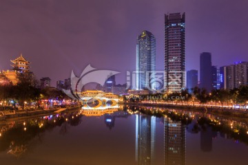 成都锦江香格里拉酒店夜景