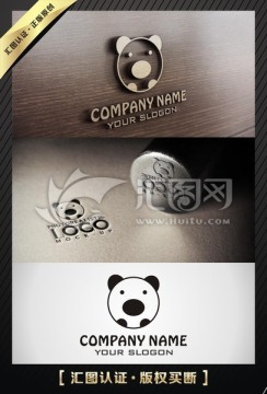 可爱熊猫LOGO设计