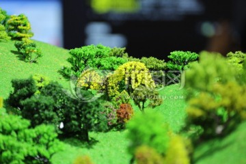 山丘绿化模型