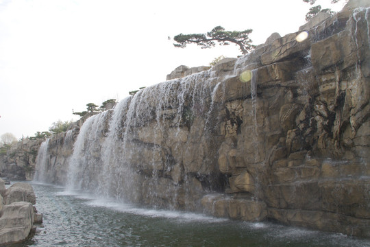 百米瀑布 中国唐苑
