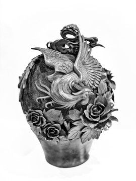 凤凰 花卉 花瓶