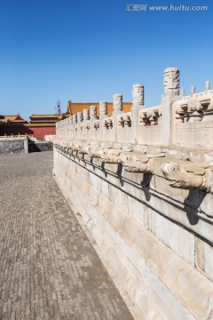 北京故宫汉白玉石护栏