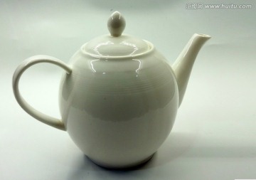 白瓷茶壶 工艺品
