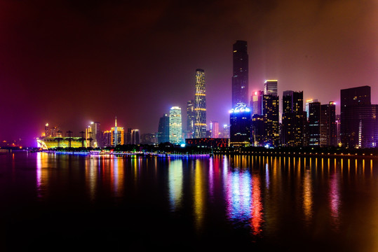 夜色中的珠江新城