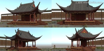 3D模型中国古典建筑戏台