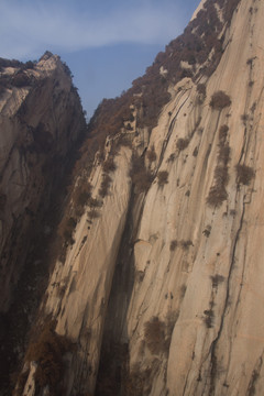 华山玉秀峰 悬崖绝壁