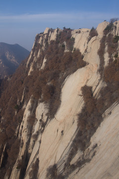 华山玉秀峰 悬崖绝壁