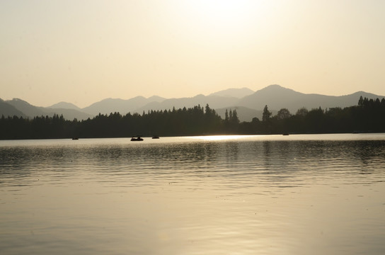 西湖山水 西湖黄昏