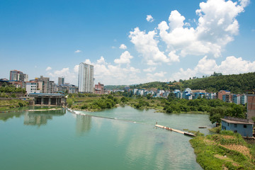 岑巩夏天蓝天白云素材