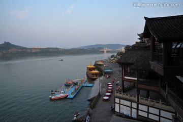 文峰古街 仿古建筑 码头