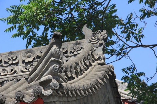西安寺庙 屋脊