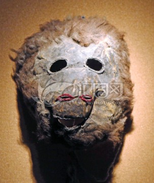 藏族牛皮猴面具