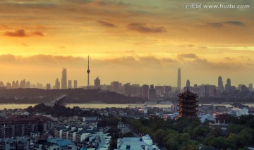 夕照黄鹤楼