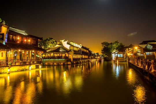 江南水乡乌镇夜景