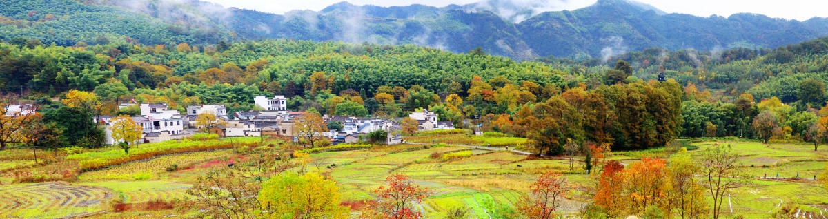 塔川秋色风光  大宽幅全景