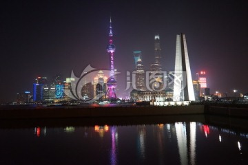 上海外滩夜景 东方明珠夜景