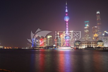 上海外滩夜景 东方明珠夜景