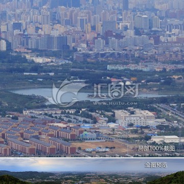 西山远眺北京城西城区全景