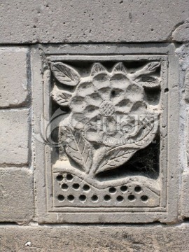 沈阳故宫博物院 植物花卉 砖雕