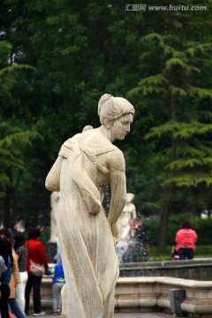 北京 世界公园 浴女雕塑