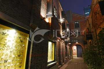 上海新天地夜景 石库门建筑