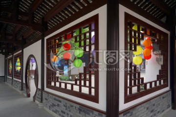 中国古典建筑 中式庭院回廊