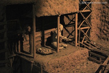 古代采矿 模型图