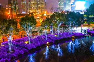 城市夜景 火树银花