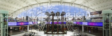 广州白云国际机场出发大厅内景