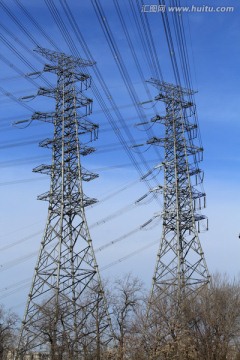 高压电网 电线塔