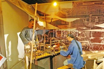茶摊 老上海蜡像