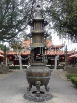 寺庙大香炉