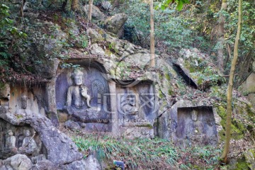 杭州飞来峰山体石刻