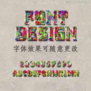 拼花字体效果 字体样式