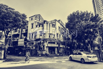 老照片广州街景