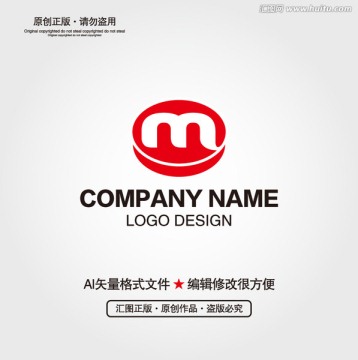 M 字母LOGO设计