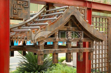 城市园林 中国元素 文化墙
