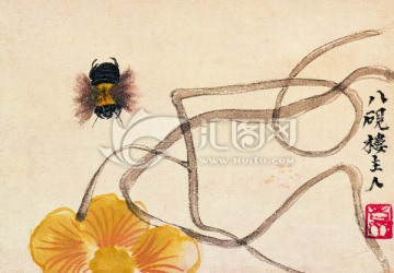 齐白石 蜜蜂