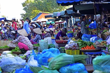 菜市场 越南顺化菜市场