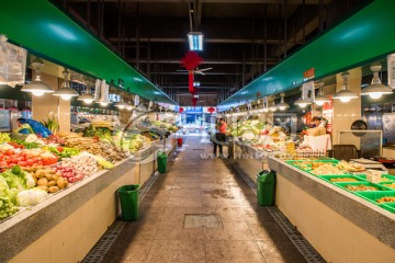 菜市场 蔬菜区