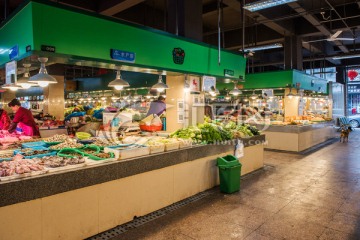 菜市场 海产品 蔬菜
