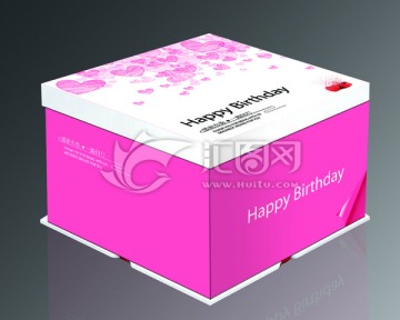 蛋糕盒 PSD 分层图