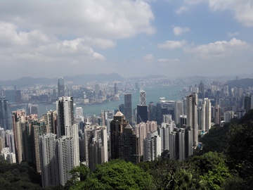 香港太平山顶鸟瞰